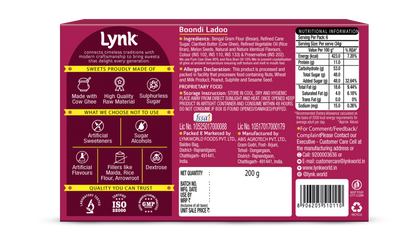 Boondi Ladoo Back Package