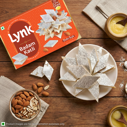 Badam Katli – Almond Indian Sweet made with Pure Ghee by Lynkfoods