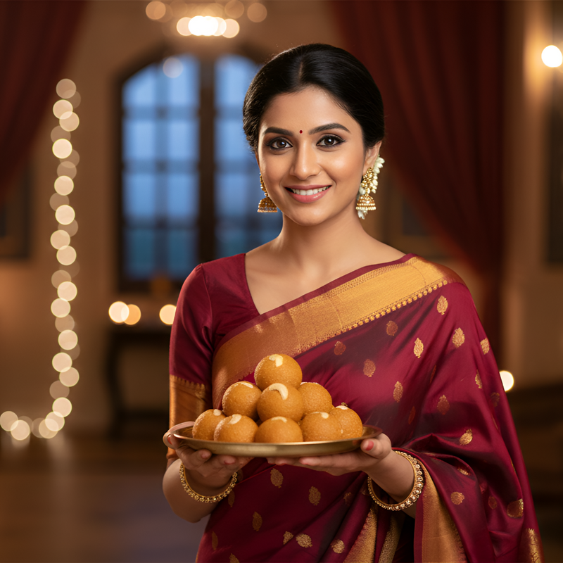 Besan Ladoo — gifting