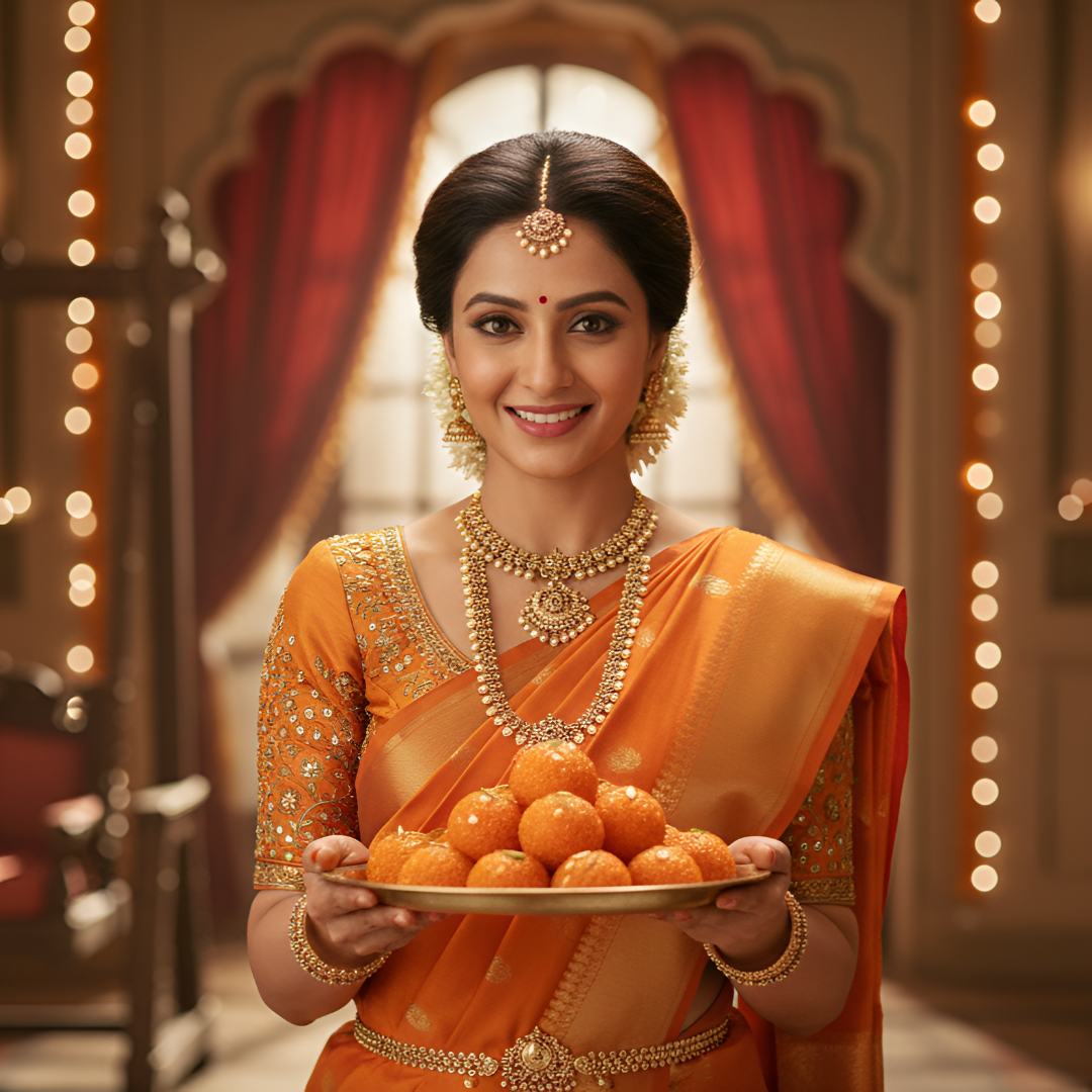 Motichoor Ladoo – Fine Gram Flour Sweet made with Pure Ghee