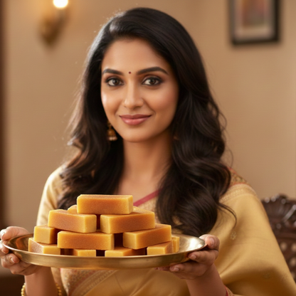 Mysore Pak – Authentic South Indian Sweet made with Pure Ghee