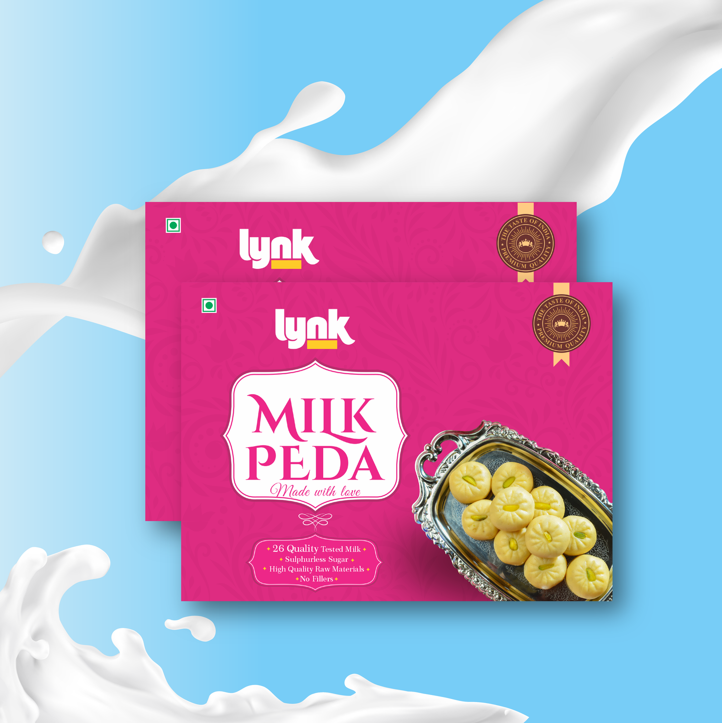 Milk Peda with Milk