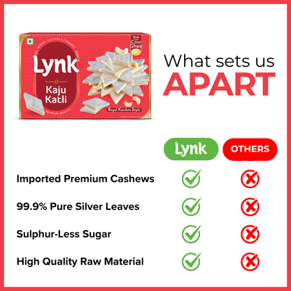 Kaju Katli – Cashew Indian Sweet made with Pure Ghee by Lynkfoods