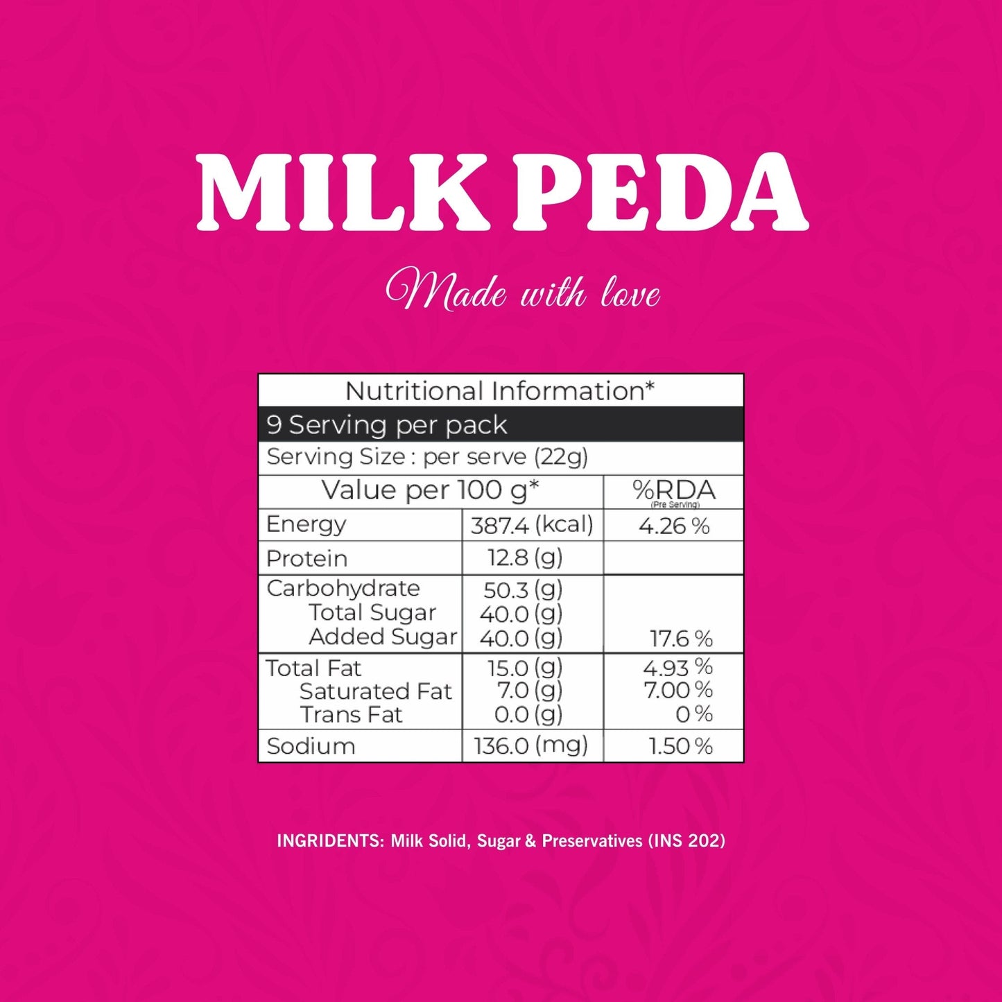 Milk Peda - Lynk Foods