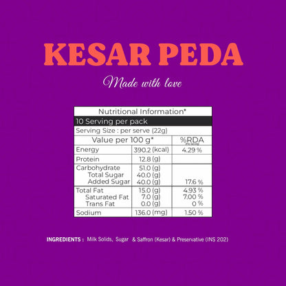 Kesar Peda - Lynk Foods